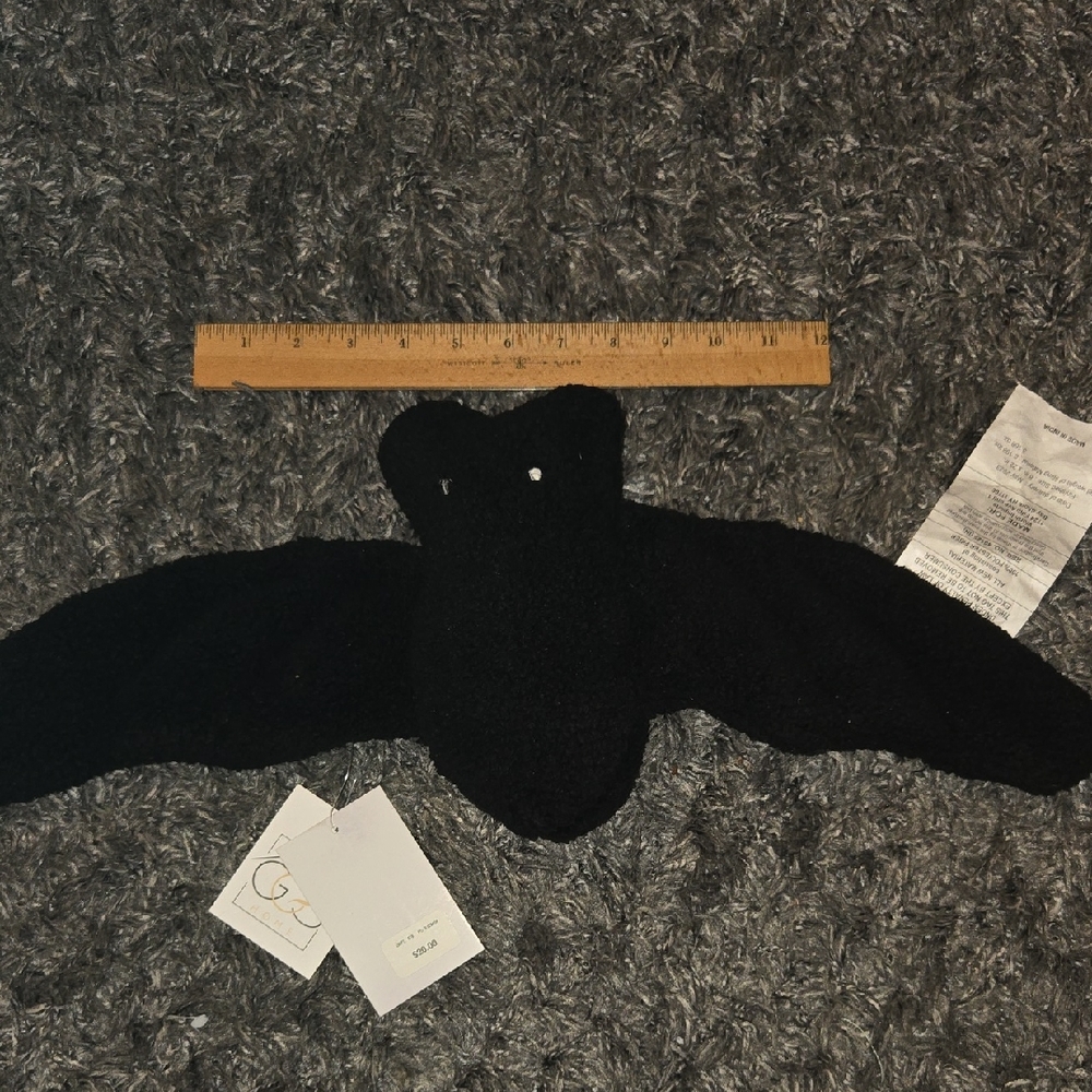Plush Black Bat Decor
